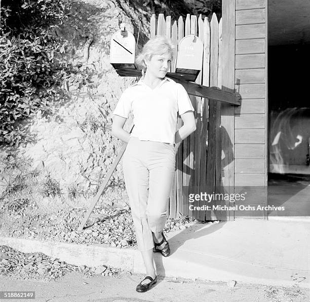 Susan Oliver poses for a portrait at home in Los Angeles,CA.
