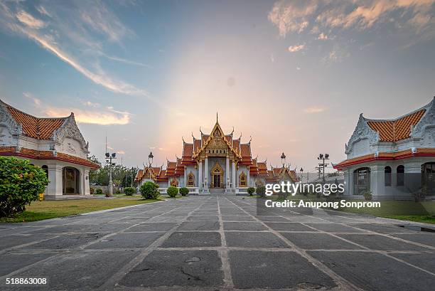 wat benchamabophit is a buddhist temple (wat) in the dusit district of bangkok, thailand - the emerald buddha temple in bangkok stock pictures, royalty-free photos & images