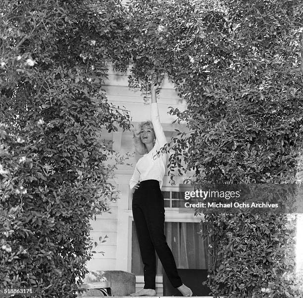 Yvette Mimieux poses for a portrait at home in Los Angeles,CA.