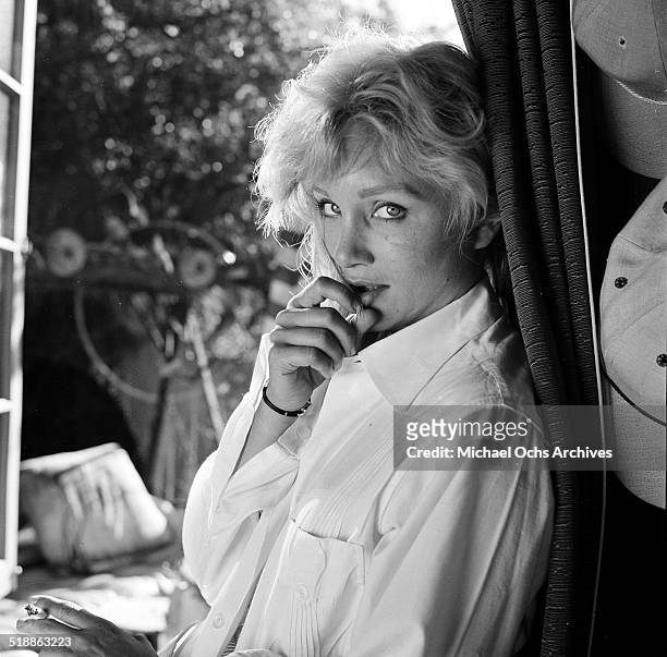 Susan Oliver poses for a portrait at home in Los Angeles,CA.