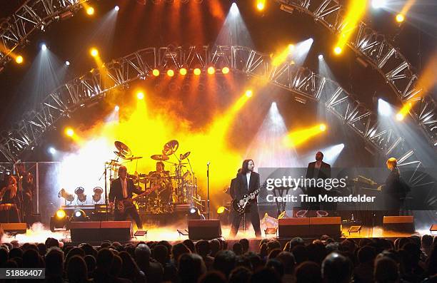 The west coast touring production of the Trans Siberian Orchestra perform at the H.P. Pavilion on December 21, 2004 in San Jose California.