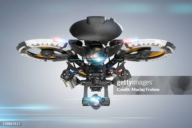 police surveillance drone - drone stock illustrations