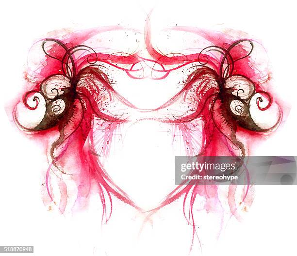 sadness abstract - face looking down stock illustrations