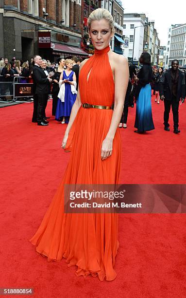 Denise Gough arrives at The Olivier Awards with Mastercard at The Royal Opera House on April 3, 2016 in London, England.