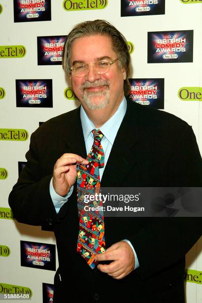 The Simpsons creator and executive producer Matt Groening arrives at the "British Comedy Awards 2004" at London Television Studios on December 22,...