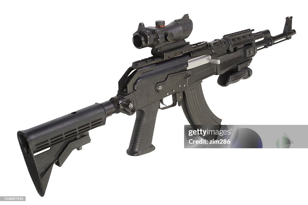 Moderno Kalashnikov Ak47 Con Accessori Militari Foto stock - Getty Images
