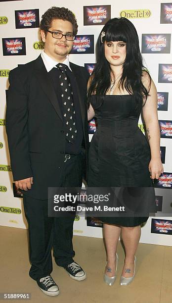 Presenters Jack Osbourne and Kelly Osbourne arrive at the "British Comedy Awards 2004" at London Television Studios on December 22, 2004 in London....