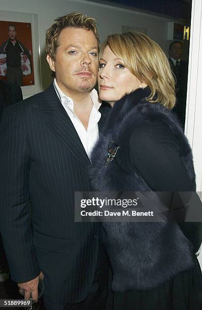 Actors Eddie Izzard and Jennifer Saunders arrive at the "British Comedy Awards 2004" at London Television Studios on December 22, 2004 in London....