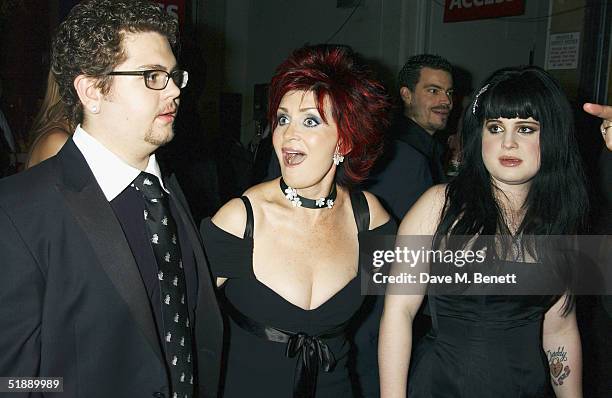 Presenters Jack Osbourne, Sharon Osbourne and Kelly Osbourne arrive at the "British Comedy Awards 2004" at London Television Studios on December 22,...