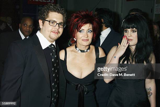 Presenters Jack Osbourne, Sharon Osbourne and Kelly Osbourne arrive at the "British Comedy Awards 2004" at London Television Studios on December 22,...