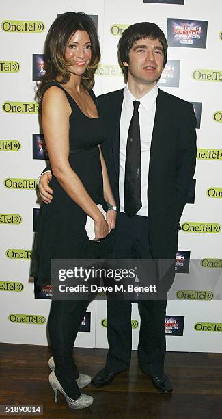 Musician Noel Gallagher and actress Sarah McDonald arrive at the "British Comedy Awards 2004" at London Television Studios on December 22, 2004 in...