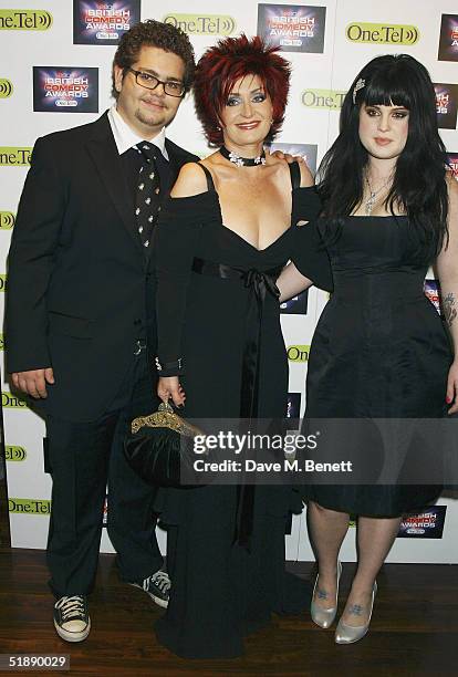 Presenters Jack Osbourne, Sharon Osbourne and Kelly Osbourne arrive at the "British Comedy Awards 2004" at London Television Studios on December 22,...