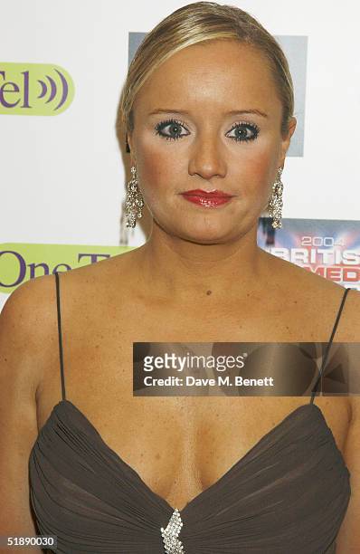 Actress Lucy Davis arrives at the "British Comedy Awards 2004" at London Television Studios on December 22, 2004 in London. Jonathan Ross hosted the...