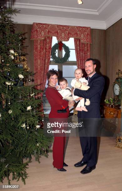 Princess Martha Louise, Maud Angelica, Princess Ingrid Alexandra and Crown Prince Haakon of the Norwegian Royal Family pose for their annual...