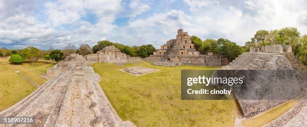 archaeological site of edzna , yucatan peninsula , campeche , mexico , maya civilization - campeche stock pictures, royalty-free photos & images
