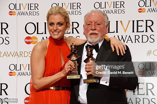 Denise Gough, winner of the Best Actress award for "People, Places and Things", and Kenneth Cranham, winner of the Best Actor award for "The Father",...