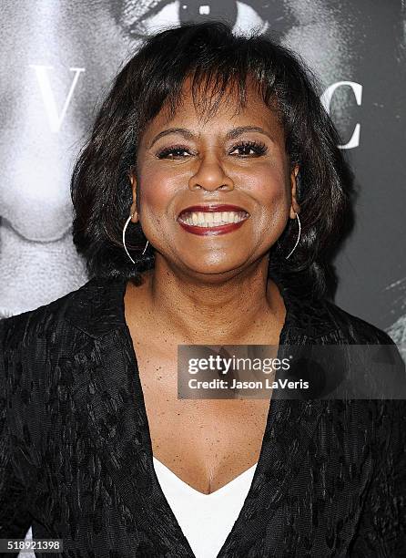 Anita Hill attends the premiere of "Confirmation" at Paramount Theater on the Paramount Studios lot on March 31, 2016 in Hollywood, California.