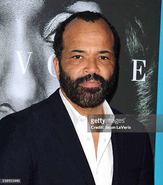 Actor Jeffrey Wright attends the premiere of "Confirmation" at Paramount Theater on the Paramount Studios lot on March 31, 2016 in Hollywood,...
