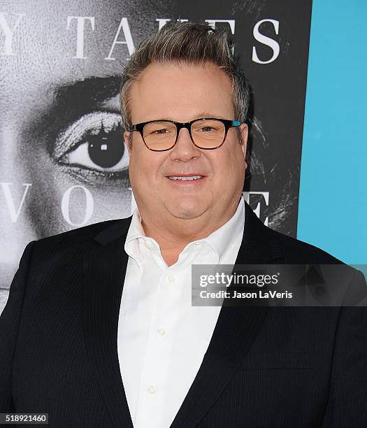 Actor Eric Stonestreet attends the premiere of "Confirmation" at Paramount Theater on the Paramount Studios lot on March 31, 2016 in Hollywood,...