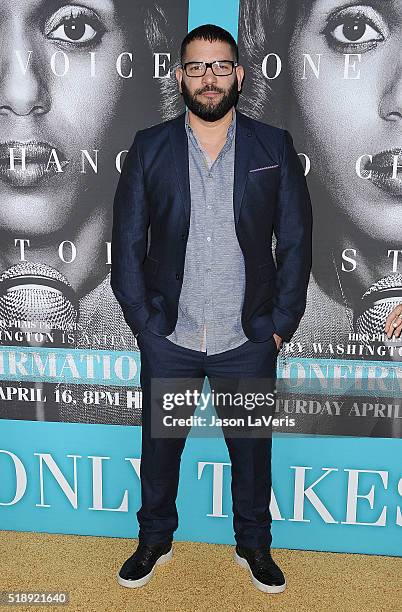 Actor Guillermo Diaz attends the premiere of "Confirmation" at Paramount Theater on the Paramount Studios lot on March 31, 2016 in Hollywood,...
