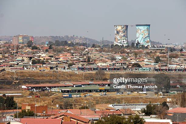 local landmarks - soweto towers stock pictures, royalty-free photos & images