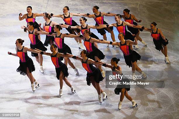 The Haydenettes perform during the Exhibition of Champions on Day 7 of the ISU World Figure Skating Championships 2016 at TD Garden on April 3, 2016...