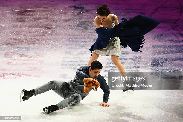 Anna Cappellini and Luca Lanotte of Italy perform during the Exhibition of Champions on Day 7 of the ISU World Figure Skating Championships 2016 at...