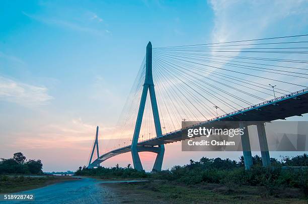 can tho bridge - can tho province stock pictures, royalty-free photos & images