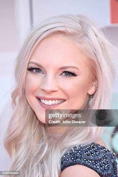 Singer Kayla Adams attends the 51st Academy of Country Music Awards at MGM Grand Garden Arena on April 3, 2016 in Las Vegas, Nevada.