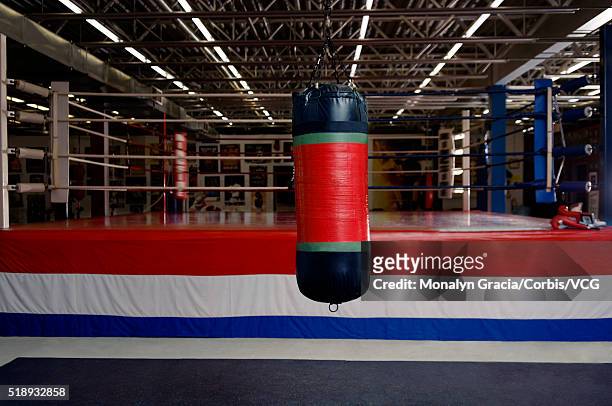 empty boxing ring - punching bag stock pictures, royalty-free photos & images