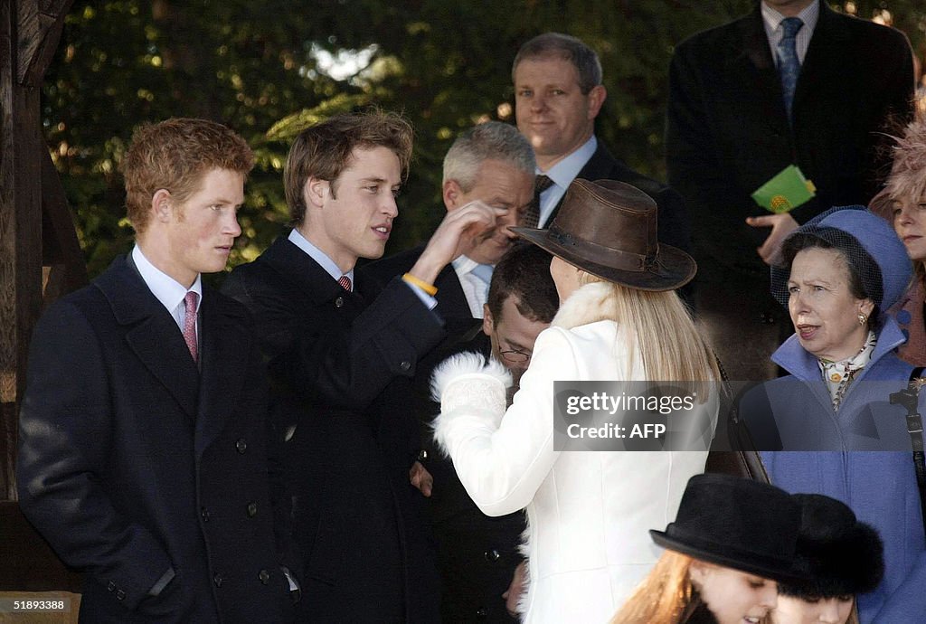 Prince William, flanked by his brother H