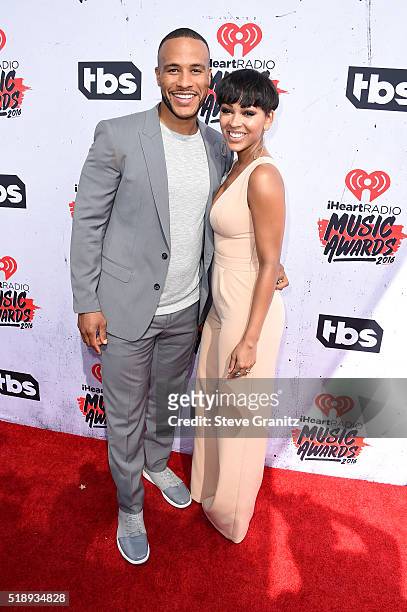 Actress Meagan Good and author DeVon Franklin attend the iHeartRadio Music Awards at The Forum on April 3, 2016 in Inglewood, California.