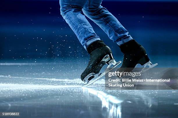 Max Aaron of the United States performs during the exhibition of champions during Day 7 of the ISU World Figure Skating Championships 2016 at TD...