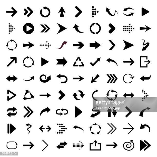 arrow icons - illustration - arrow symbol stock illustrations