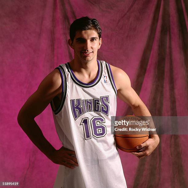 Predrag Stojakovic of the Sacramento Kings poses for a portrait in Sacramento, California. NOTE TO USER: User expressly acknowledges and agrees that,...