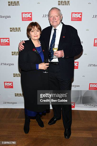 Actress Isla Blair and actor Julian Glover attend the Benefit Celebration Honoring Royal Shakespeare Company's "King & Country" at BAM Lepercq Space...
