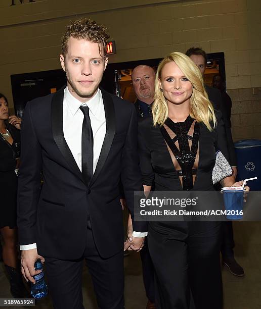 Recording artists Anderson East and Miranda Lambert attend the 51st Academy of Country Music Awards at MGM Grand Garden Arena on April 3, 2016 in Las...