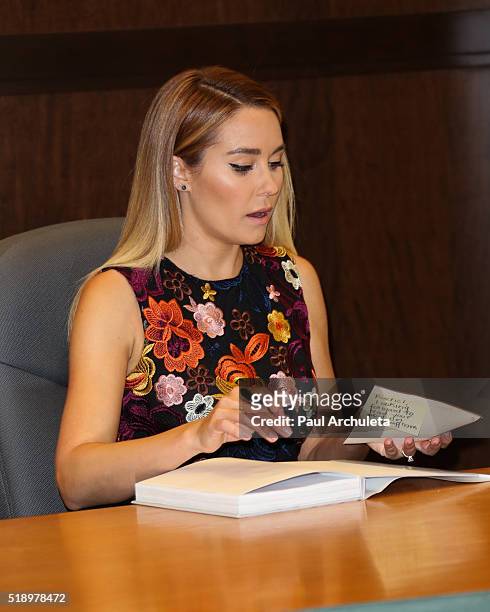Reality TV Personality Lauren Conrad signs copies of her new book "Celebrate" at Barnes & Noble at The Grove on April 3, 2016 in Los Angeles,...