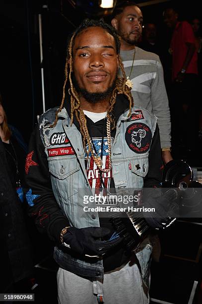 Recording artist Fetty Wap backstage at the iHeartRadio Music Awards which broadcasted live on TBS, TNT, AND TRUTV from The Forum on April 3, 20
