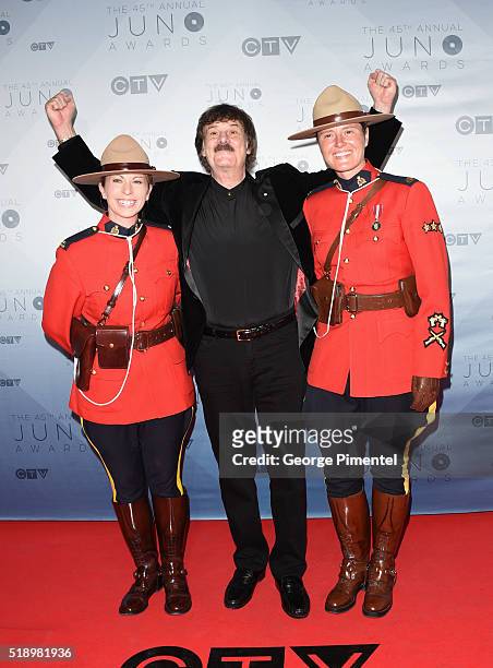 Burton Cummings arrives at the 2016 Juno Awards at Scotiabank Saddledome on April 3, 2016 in Calgary, Canada.