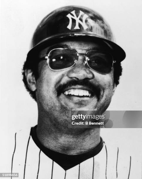 Portrait of American baseball player Reggie Jackson, outfielder for the New York Yankees, New York, New York, circa 1981.