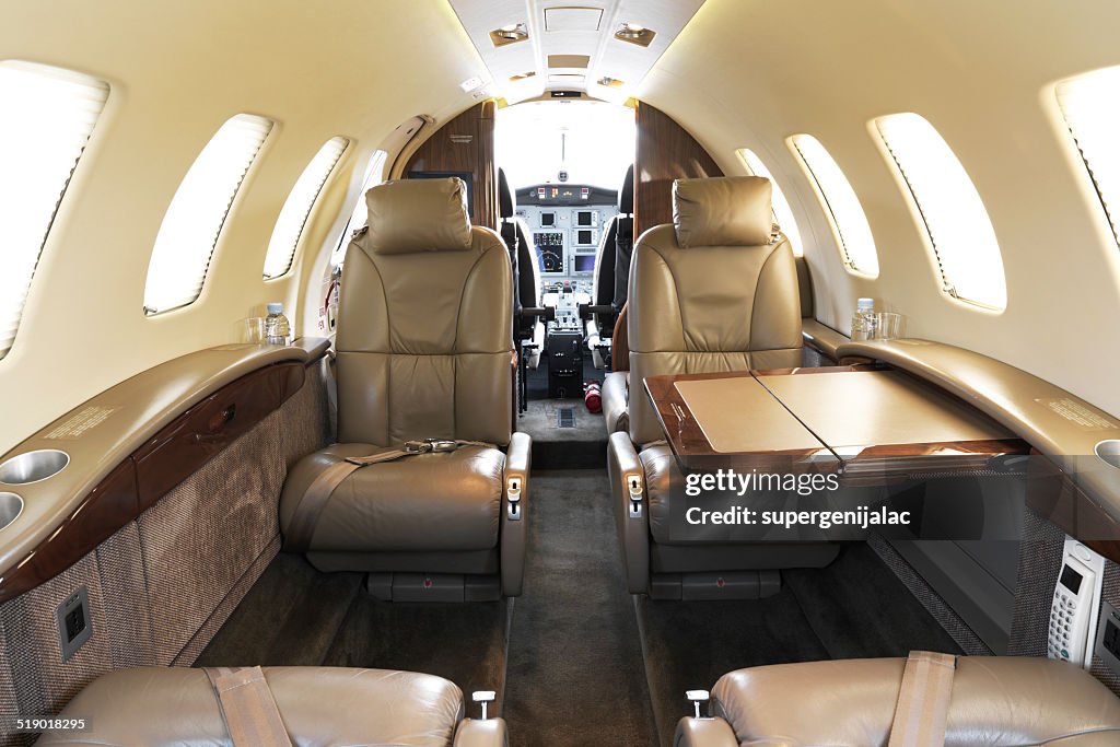 Small business jet interior