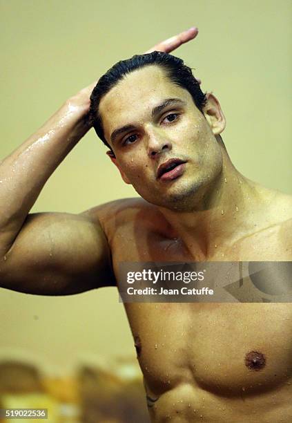 Florent Manaudou of France wins the men's 50m freestyle final, qualifying him for the Olympic Games in Rio during day 6 of the French National...