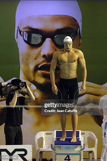 Florent Manaudou of France wins the men's 50m freestyle final, qualifying him for the Olympic Games in Rio during day 6 of the French National...