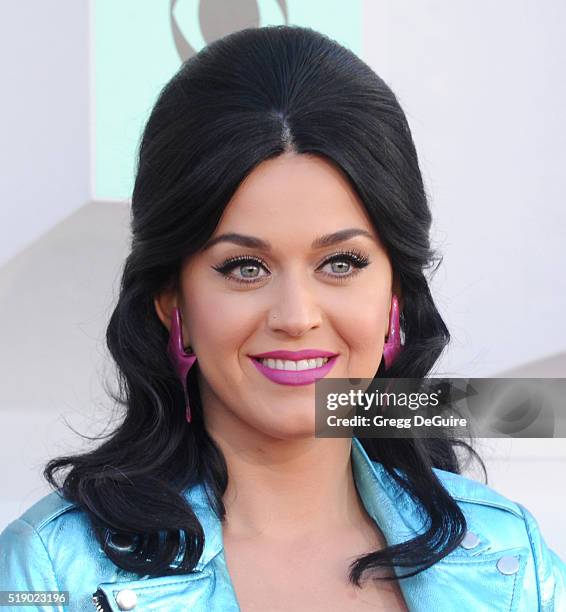 Singer Katy Perry arrives at the 51st Academy Of Country Music Awards at MGM Grand Garden Arena on April 3, 2016 in Las Vegas, Nevada.