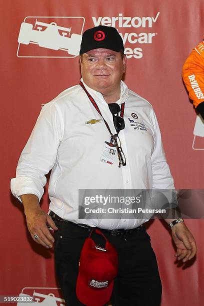 Tteam owner Chip Ganassi following the Phoenix Grand Prix at Phoenix International Raceway on April 2, 2016 in Avondale, Arizona.