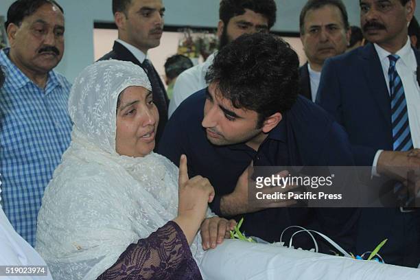 Pakistan Peoples Party Chairman, Bilawal Bhutto Zardari visits and inquires about the health of injured victims of suicidal bomb blast at...