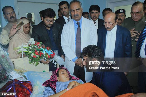 Pakistan Peoples Party Chairman, Bilawal Bhutto Zardari visits and inquires about the health of injured victims of suicidal bomb blast at...