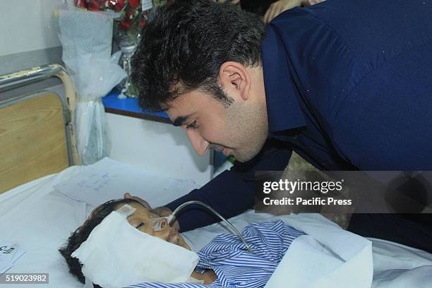 Pakistan Peoples Party Chairman, Bilawal Bhutto Zardari visits and inquires about the health of injured victims of suicidal bomb blast at...