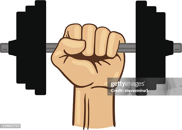 weight lifting - sports hall stock illustrations